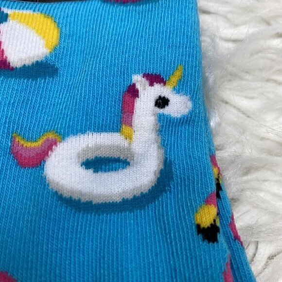 NEW Hot Sox Kids Set Of 2 Youth L/XL Socks Size 9-11 Unicorn Flamingo School - Picture 5 of 9